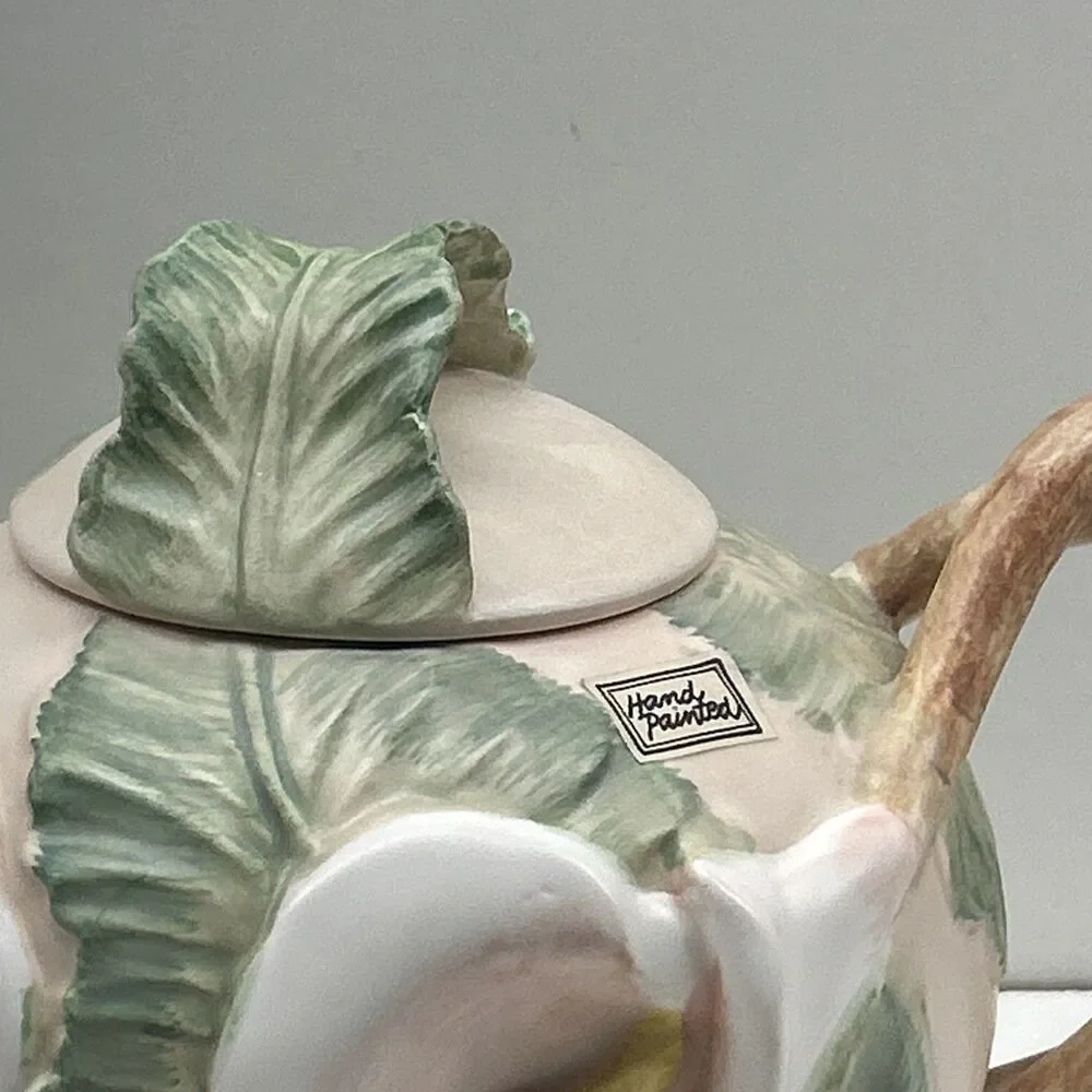 Fritz & Floyd Calla Lily 1987 Tea Pot Decorative‎ Collectible Hand Painted Japan